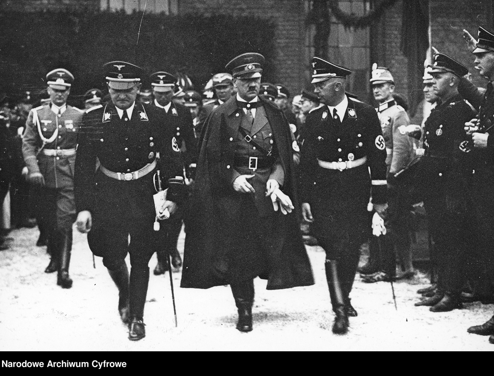 Adolf Hitler and Heinrich Himmler at the funeral of industrialist Emil Kirdorf